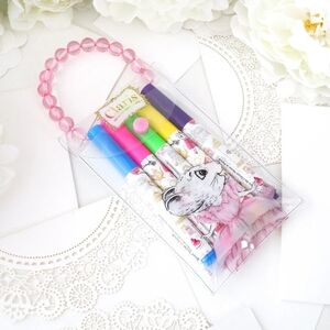 Clarins Kids' Art Set with Pink Beaded Handle